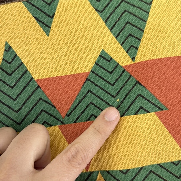 NWT Anngoti Yellow Canvas Leather Shoulder Crossbody Purse Bag Aztec Western - Picture 10 of 15